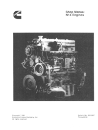 Cummins – Engine – N14 – English – Shop Manual