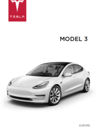 Tesla – Model 3 – Owner’s Manuals – 2019 – Europe – Multi Language