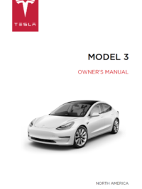 Tesla – Model 3 – Owner’s Manuals – 2018 – North America – English