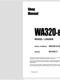 Komatsu – Wheel Loader WA320-8 (2019) Shop Manual