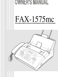 Brother – FAX-1575mc – Owners Manual