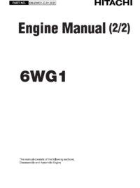 Hitachi – 6WG1 – Part No : KM-6WG1-E-01 – Engine Manual Vol 2