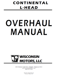 Continental – 4 / 6 Cylinders L-Head Engines – Overhaul Manual