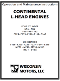 Continental – 4 / 6 Cylinders L-Head Engines – Overhaul Manual