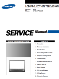 Samsung – SP403JHPX/UMG – LCD Projection TV – Service Manual