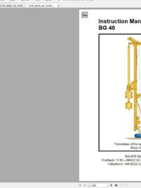 Bauer – Foundation Machine – Service Manual – Instruction – Schematic Manual