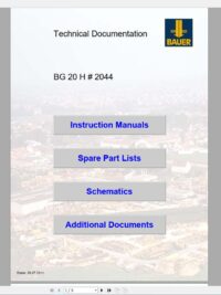 Bauer – Foundation Machine – Service Manual – Instruction – Schematic Manual