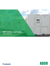 ASCO – FROMENT – 8000 SERIES Load Banks – User Manual