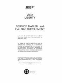 Jeep Liberty – Service Manual – Parts Catalog- 2002