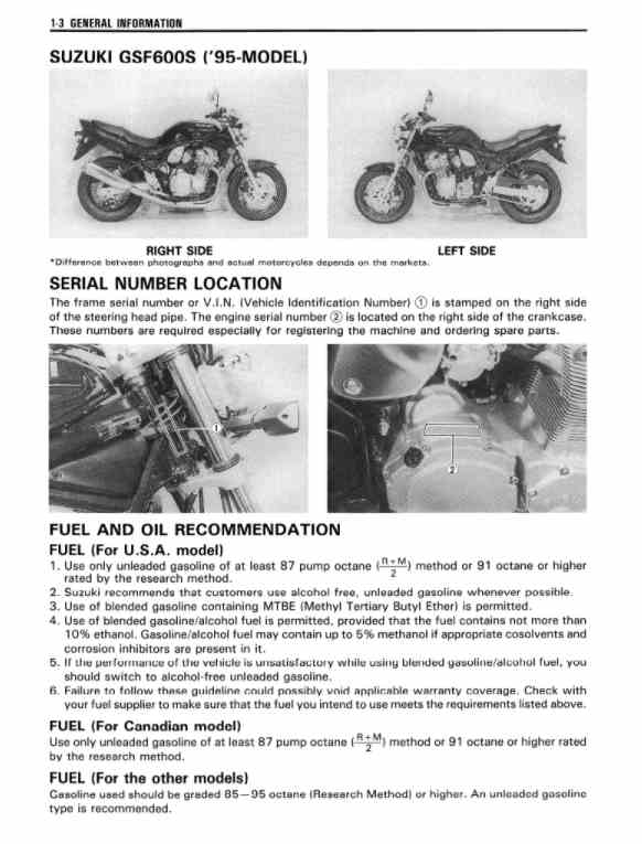 Suzuki – GSF600 – Service Manual