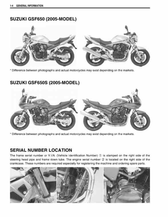 Suzuki – GSF650 Bandit 2005-2006 – Service Manual