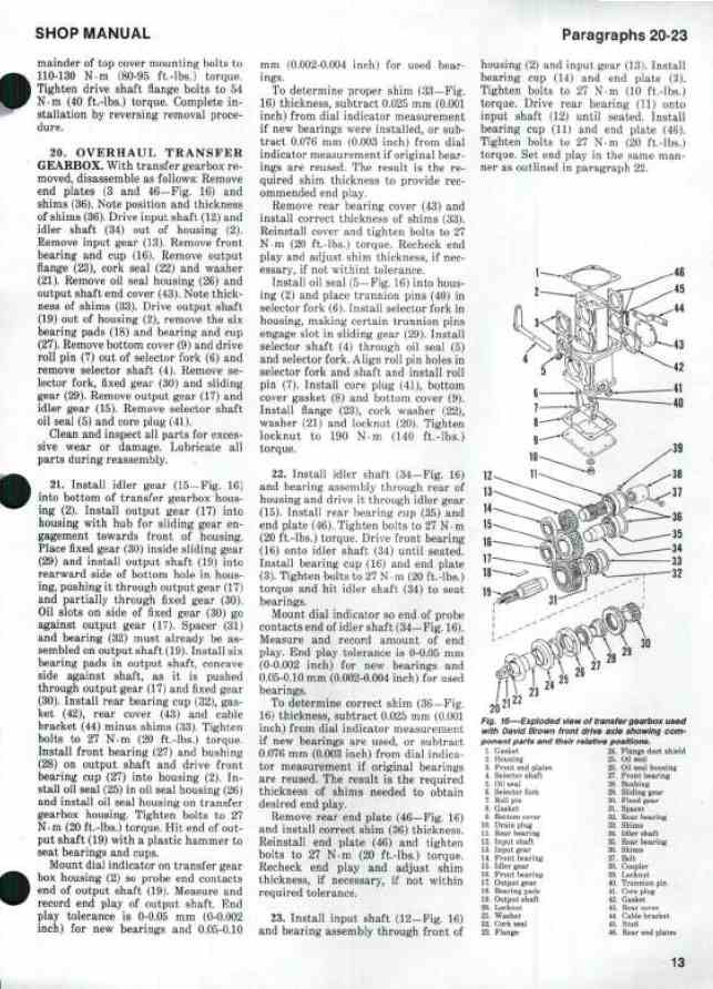 CASE International – David Brown- Shop Manual