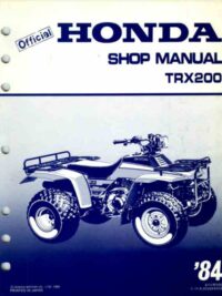 Honda Fourtrax 200 1984 Service Manual