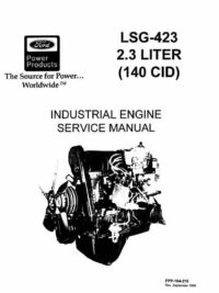 194-216 Ford LSG423 2.3L Industrial Engine Service manual (Sep1998)