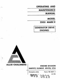 ALLIS-CHALMERS 3500 MK2 Engine Operating & Maintenance manual (05-1975)