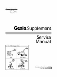 Genie lifts – Ford LRG-423 2.3L Engine Service Manual Supplement