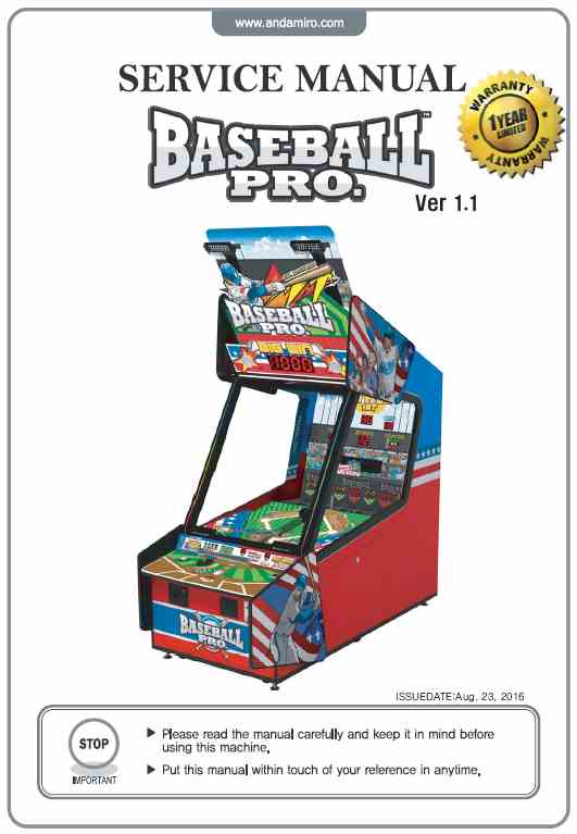 BaseBall Pro – Andamiro USA – Service Manual