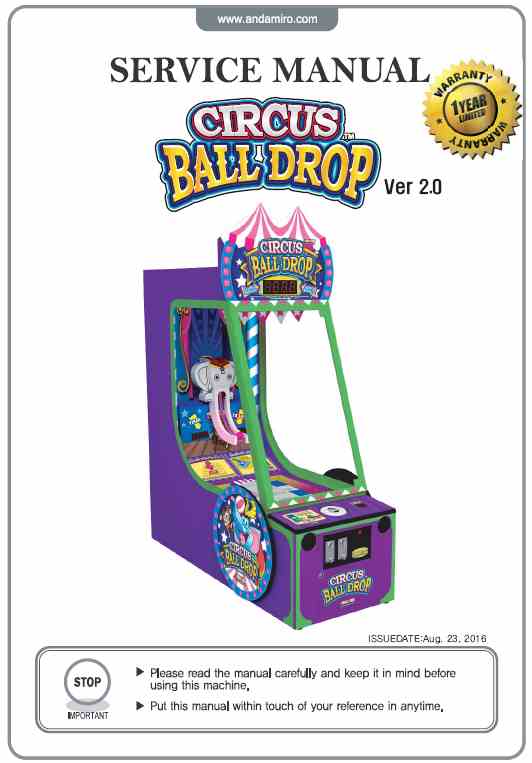 Circus Ball Drop – Andamiro USA – Service Manual