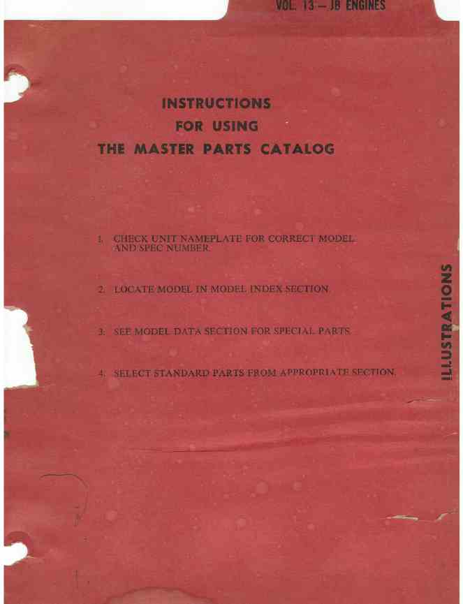 922-0504 Onan JB-JC Engine & Genset Master Parts Index (vol 13)