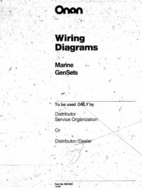 900-0346 Onan Marine Genset Wiring Diagrams (12-1985)