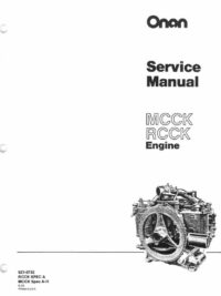 927-0752 Onan MCCK (Spec A-H) RCCK (Spec A) Engine 1of 3 (05-1983)