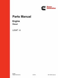 934-0255 Onan L634T-A Diesel Engine Parts manual (09-2013)