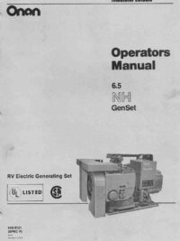 940-0121 Onan 6.5KW NH (spec P) Operator’s manual (10-1981)