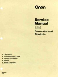 900-0196 Onan UN-series Generator & Controls Service manual (10-1988)