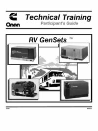 932-0376 Onan BGD HGD KV KVC KVD HDKA HDKB HGJA Technical Training RV Gensets Participant’s Guide (09-2000)