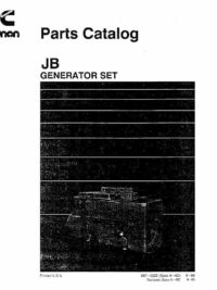 967-0223 Onan JB (spec A-AD) Genset Parts catalog (09-1989)