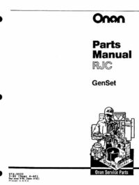 974-0220 Onan RJC (spec A-AC) Genset Parts & Special Parts manual (03-1990)