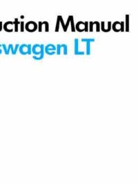 Volkswagen – Volkswagen LT – Instructions Manual