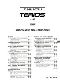 Daihatsu – Terios – J100 Service Manual