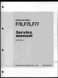 Daihatsu Rocky F70 F75 F77 Diesel Workshop Manual