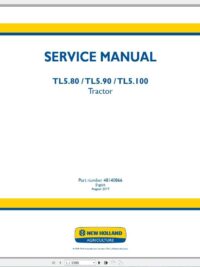 New Holland AG Agricultural Service Manual Updated [11.2020]