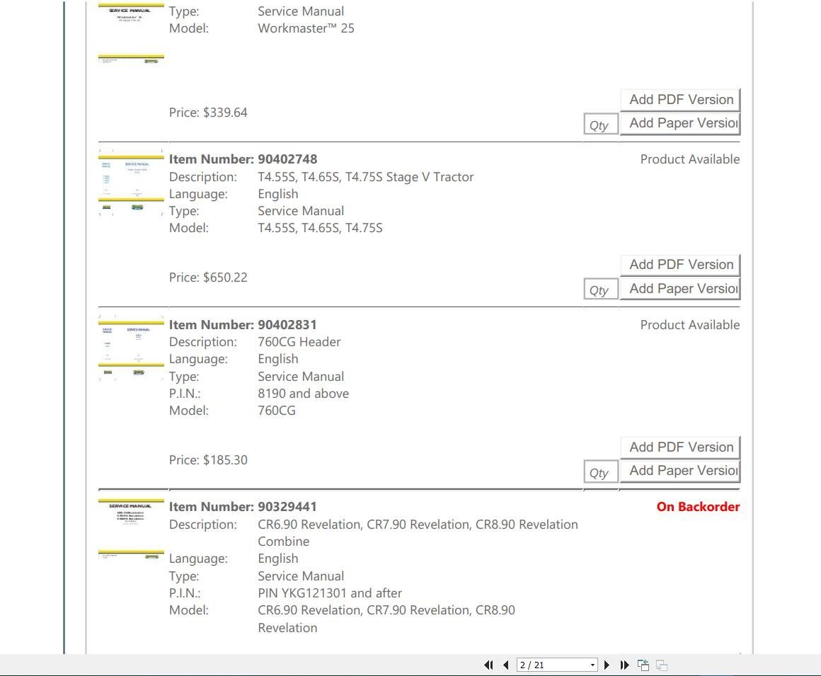 New Holland AG Agricultural Service Manual Updated [11.2020]